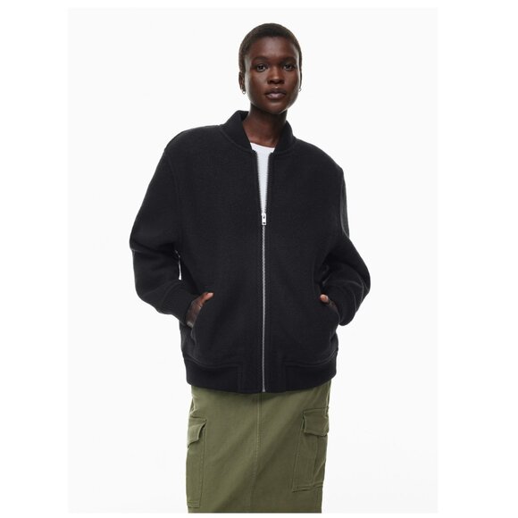 NWOT Wilfred Free 100% Merino Wool Stable Jacket Bomber--RUNS BIG Aritzia - Picture 2 of 16